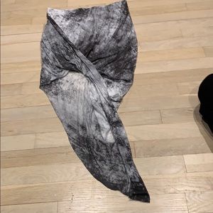 Tie dye high low cotton skirt